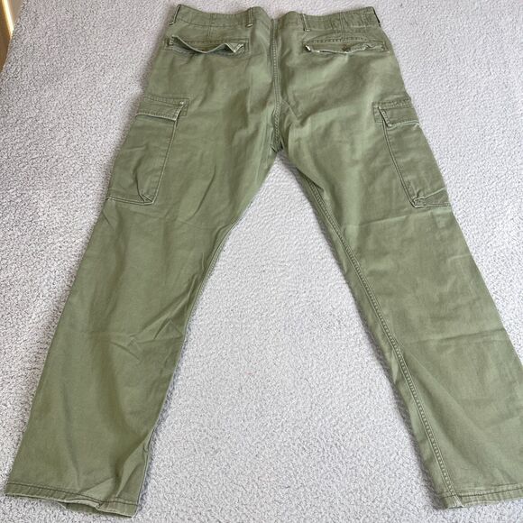 Levi Strauss Cargo Pant Men 38x30 Green Slim Straight Stretch Utility Streetwear - Picture 16 of 16